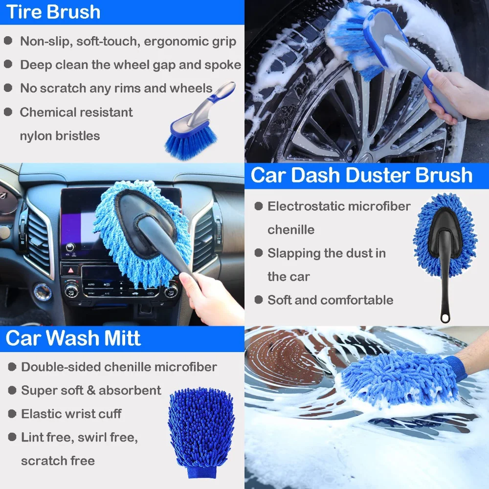 Juego de cepillos para lavado  - Dirt Brush Interior reseña y precio